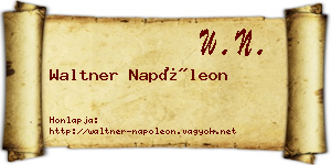 Waltner Napóleon névjegykártya